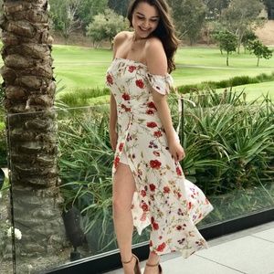 VICI Floral Strapless Dress
